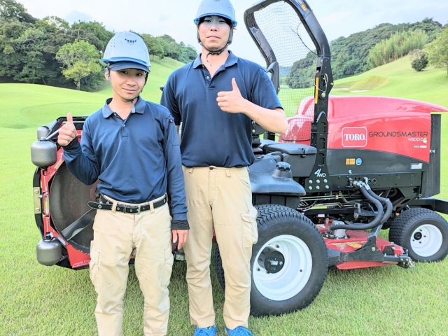 ゴルフ場のコース管理スタッフ