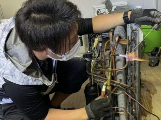 大型空調機のメンテナンス