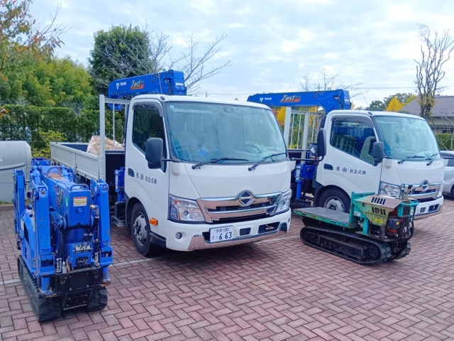 自社敷地内での作業スタッフ