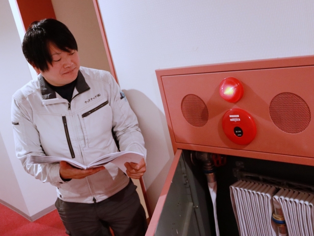 消火設備の工事管理スタッフ